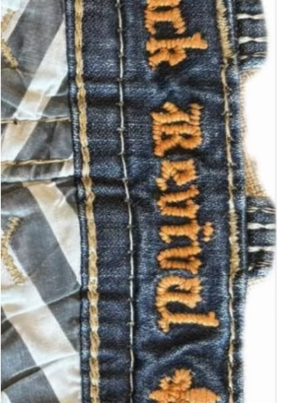 Rock Revival Men’s Bootcut Jeans - Indigo with Gold Embroidery